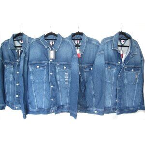 RESELLER'S LOT: 4 Tommy HIlfiger Blue Daisy Flag Oversized Denim Jacket MSRP$550